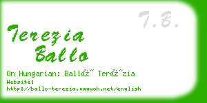 terezia ballo business card